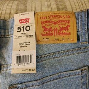 Levi's skinny leg jeans for large boys/skinny men